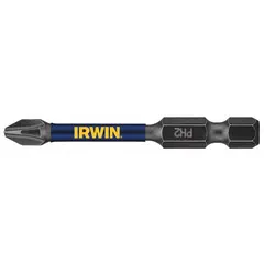 This 2-pack of #2 Phillips impact bits features a hex shank for secure grip in impact drivers. Designed for driving fasteners, the bits are made of steel and are suitable for construction, assembly, and maintenance tasks.