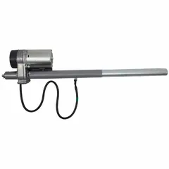 Metal head actuator in gray finish, compatible with Joerns Care Camtec Series and RC Ultra Hi-Lo healthcare beds. Controls head section adjustment for patient positioning in hospital and long-term care settings.