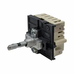 This electric cooking limit control operates at 240V AC with a fixed dial for temperature regulation. It features a 3/4 in stem length and is used in commercial cooking equipment such as ovens, grills, and fryers to provide over-temperature protection.