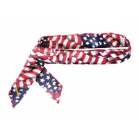 CONDOR Cooling Bandana: Red/White/Blue, Universal, Neck Band, Cooling, Cotton, Evaporative-Cooling