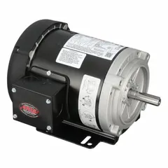 Totally enclosed fan-cooled (TEFC) three-phase AC motor with C-face/universal mount. Rated 1 hp at 3450 RPM on 60 Hz, operating at 208-230/460V AC with full load current of 3.0-3.0/1.5 A. Suitable for pumps, fans, conveyors, and machine tools in industrial environments.