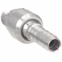 Swivel Connector: Steel, Chrome-Plated Ml08 Steel, 1/4 in Male NPT Inlet, 3/8 in Hose Barb Outlet