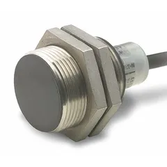 Shielded inductive cylindrical proximity sensor with a non-terminated cable. 2-wire design rated for AC supply voltage of 20-250V AC. Suitable for non-contact detection of metal objects in industrial automation, packaging, and material handling applications.