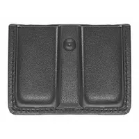 HEROS PRIDE Magazine Pouch: Black, Synthetic Leather, Plain, 3 3/4 in x 1 7/16 in, Open Closure (MPN 1438P)