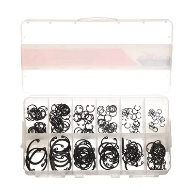ITW BEE LEITZKE Retaining Ring Assortment,218 pcs,Inch: Inch, Housing Ring, Steel, Black Phosphate - Internal Ring Assortments