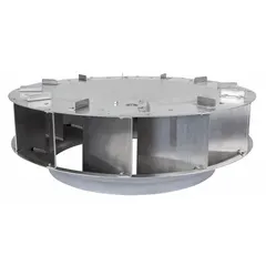 This Dayton blower wheel is a replacement component for HVACR fans and ventilation systems. It is designed to move air across heat exchangers or coils in commercial and industrial heating, cooling, and ventilation units. Compatible with manufacturer part number 4YY12.