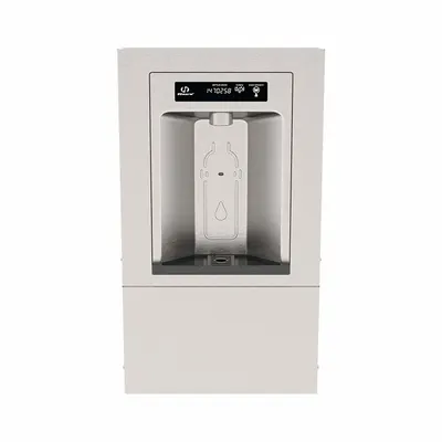 HAWS Bottle Filling Station: On-Wall, Non-Refrigerated, Stainless Steel, Silver - On-Wall Bottle Fillers