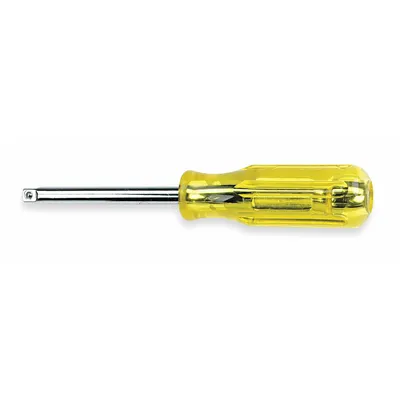 PROTO Socket Driver: 1/4 in Drive Size, 7 in Overall Lg, Alloy Steel, Chrome - Socket Drivers