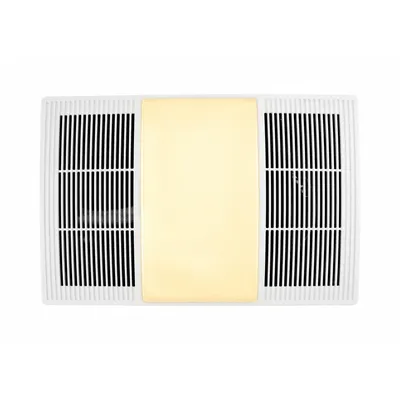 BROAN Exhaust Fan: Ceiling, 80 cfm Max, 1.5 sones, none Sensor, 1 Speed, Integrated LED Module - Bathroom Exhaust Fans with Heater