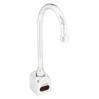 SANI-LAV Sensor Faucet: Electronic Sensor Faucet, Cast Brass, Chrome Finish, Single-Post, Plug-In (MPN ES2RL)