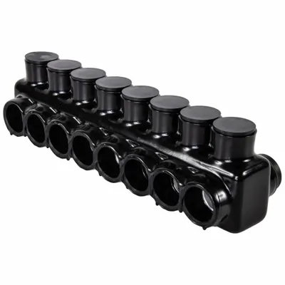 POLARIS Multitap Connector: 8 Port, Double-Sided Entry, 4 AWG – 500 kcmil Wire Size - Dry-Location Double-Sided Entry Multitap Connectors