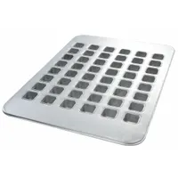 CHICAGO METALLIC Brownie Bite Pan: Aluminized Steel, 48 Slots, 17 7/8 in Overall Wd, 26 ga Gauge (MPN 42865)