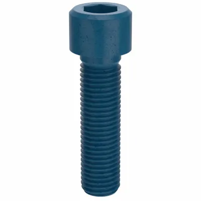 METRIC BLUE Socket Head Cap Screw: M24x3.00 Thread Size, 90 mm Lg, Std, Blue Phosphate - Metric System Standard Socket Head Cap Screws
