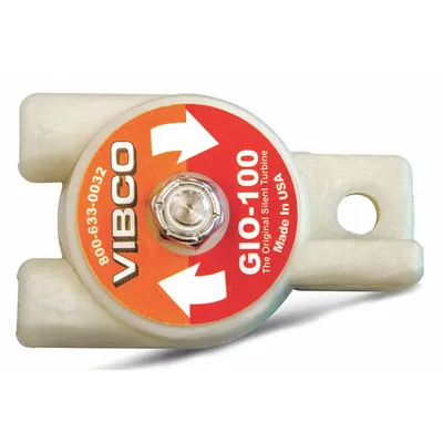 VIBCO Pneumatic Vibrator: 20 lbf, 12,000 vpm, 1/8 in NPT, GIO, 66 dBA, 3.5 cfm @ 60 psi - Chemical Resistant Turbine & Ball Vibrators