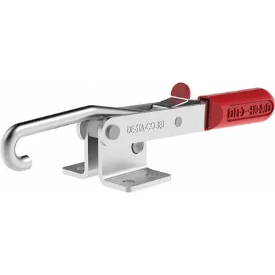DE-STA-CO Latch Clamp: Horizontal, Manual Latch Release Latch Release - J-Hook Latch Toggle Clamps