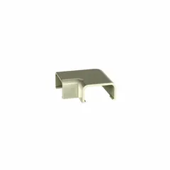 Off white PVC spillout fitting for fiber-routing raceways. Measures 2 in x 2 in x 2 in x 1/2 in with 1 channel. Provides a smooth transition for fiber-optic cables exiting a raceway channel, protecting cables from sharp edges and maintaining bend-radius compliance.