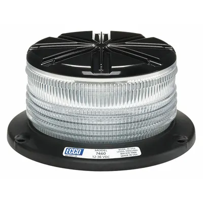 ECCO Beacon Light: Flashing Beacon, Amber, 3 1/8 in Overall Ht, LED - Vehicle Flashing Beacons