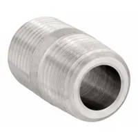 Pipe Nipple: 316 Stainless Steel, 3/8 in, 1 1/8 in Lg, Threaded on Both Ends, Male NPT x Male NPT (MPN 6-6 MCN-SS)
