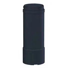 Extender for XVU series modular tower lights. Overall height 5 7/8 in, diameter 2 3/8 in. Includes top cover with threaded mount. Used to extend indicator stacks in industrial automation and machine status applications.