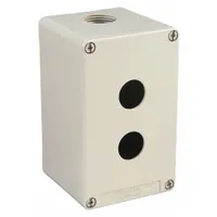 SCHNEIDER ELECTRIC Push Button Enclosure: 22mm, 2 Holes, Cast Zinc, NEMA 13/4 (MPN XAPG29502)