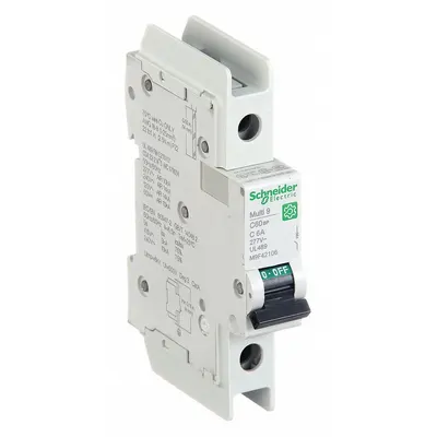 SCHNEIDER M9F42106 C-Curve 1-Pole UL489 Miniature Circuit Breaker - C-Curve, 1-Pole UL489 DIN Rail-Mount Miniature Circuit Breakers