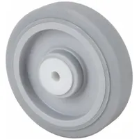 APPROVED VENDOR Caster Wheel: 5 in Wheel Dia., 1 1/4 in Wheel Wd, Rubber, 200 lb Load Rating, Gray