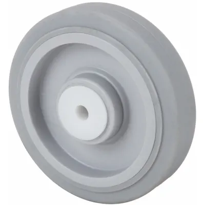 OEM Caster Wheel: 5 in Wheel Dia - Nonmarking Rubber Tread on Plastic Core Wheels