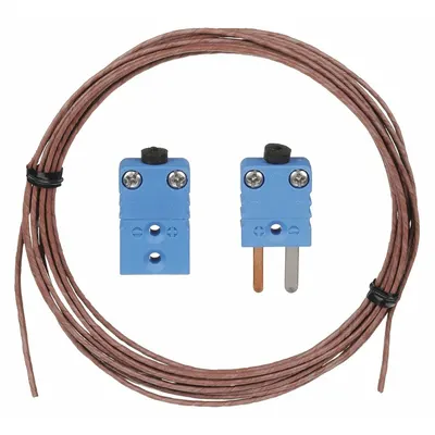 FLUKE Extension Lead: Extension Wire Kit, 500°F Max Temp °F, 260°C Max Temp °C - General Purpose Thermocouple Extension Leads