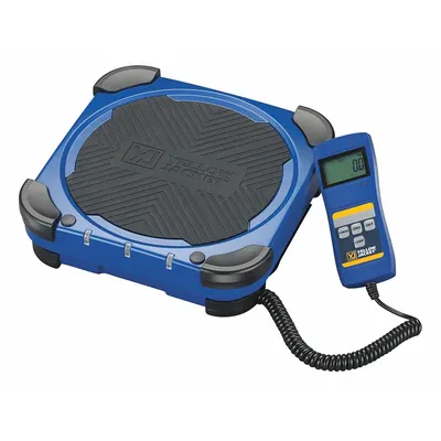 YELLOW JACKET Charging Scale: 220 lb Max, Wired Handset Display - Electronic Refrigerant Scales