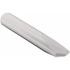This solid carbide spade drill bit has a 0.2500" (1/4") diameter and a 118° point angle. It is used for drilling precise holes in hard materials such as stainless steel, cast iron, and composites. The carbide construction provides hardness and heat resistance for high-speed drilling in abrasive materials.
