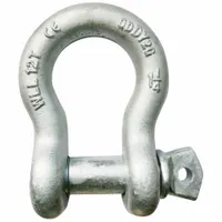 APPROVED VENDOR Anchor Shackle: Anchor Shackle, 24,000 lb Working Load Limit, Carbon Steel, Silver