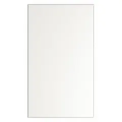 This white, smooth semi-gloss steel panel with a honeycomb inner core measures 58 inches high, 34 inches wide, and 1 inch thick. It is used with compatible panel posts to form partition systems for bathroom stalls in commercial restrooms.