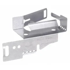 Wall stud cable spacer for securing and routing cables through metal or wood studs in wall cavities. Used in electrical installations to maintain separation and support for low-voltage cables during construction.