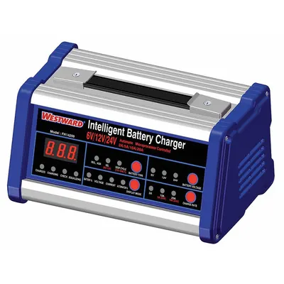 WESTWARD Battery Charger: Charging, Auto, For AGM/Deep Cycle/Gel/Lead Acid, Float - Handheld Portable Battery Chargers