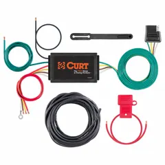 4-way flat connector for trailer lighting systems. IP67-rated for dust and water immersion resistance. Suitable for connecting tail lights, turn signals, and brake lights on trailers, boats, and utility vehicles.