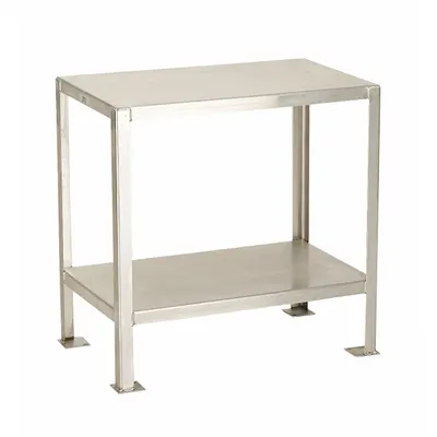 JAMCO Work Table: Fixed Ht, Stainless Steel, 30 in x 18 in - Stainless-Steel-Top Worktables