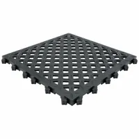 Interlocking Drainage Mat Tile: Interlocking Drainage Mat Tile, 18 in x 18 in, Diamond Grid, 10 PK (MPN A2B)