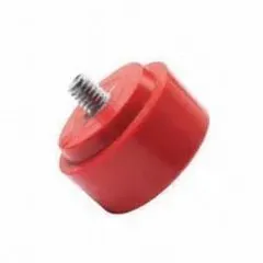 Threaded nylon replacement face for hammers, 3 in diameter with 5/16-18 thread. Medium hardness for non-marring striking in assembly, maintenance, and metalworking applications.
