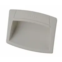 ELESA Recessed Pull Handle: Snap-In, Plastic, White, Tray, 3.5 in Overall Lg, Rectangular (MPN EPR.90-PF-Clean)