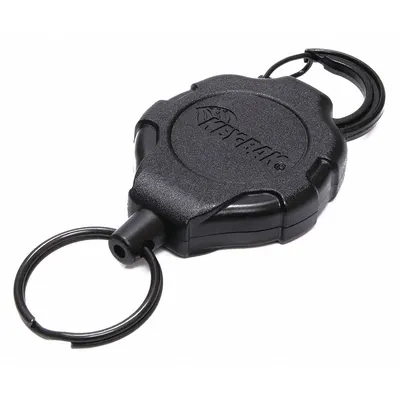 KEY-BAK Ratcheting Key Reel: 22 Key Capacity, Polycarbonate, Black - Retractable Key Clips & Reels