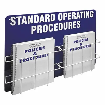 BRADY Standard Operating Procedures Center: Std Op Procedures Center, 20 in Overall Ht - Safety