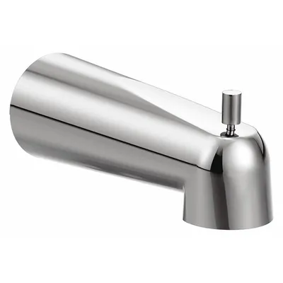 RIZON Tub Spout: 1/2 in Connection Size, Slip-Fit Connection, 7 in Spout Reach - Bathtub Spouts with Pull-Up Diverters