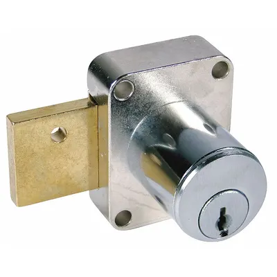 COMPX NATIONAL Deadbolt Lock: Keyed Alike, Horizontal Left, Rectangular, 1 5/8 in Body Ht - Deadbolt Cabinet & Drawer Locks with Interchangeable Cores