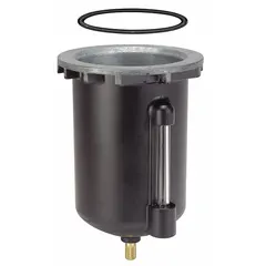 Replacement metal bowl kit for drain valve assemblies in compressed air and fluid filtration systems. Constructed of zinc for use with F602 series drain valves.