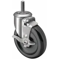 COLSON Stem Caster: Inch, Swivel, 3 1/2 in Wheel Dia., 1 1/4 in Wheel Wd, 4 9/16 in Mounting Ht (MPN 2.03254.55 BRK1)