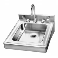 JUST MANUFACTURING Bathroom Sink: Lavatory Group, Silver, Stainless Steel, Dual Manual Handle (MPN HCL23520-34-J)