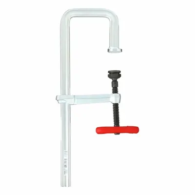 BESSEY Bar Clamp: Medium Duty, Sliding T Handle, 12 in Jaw Opening - Max, 1,100 lb Clamping Force - Step-Over Bar Clamps