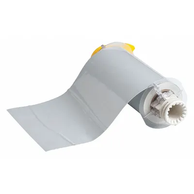 BRADY Continuous Label Stock: 7 in x 33 ft, Polyester, Silver (Gloss) - Brady Thermal Transfer Continuous Label Rolls