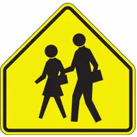 Traffic Sign: 30 in x 30 in Nominal Sign Size (W x H), Aluminum, Yellow-Green, S1-1 MUTCD, Diamond (MPN S1-1-30SYGA)