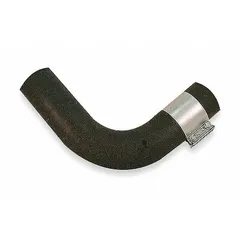Flange-mount vent elbow for routing exhaust from gas wall and ceiling heaters through a sidewall or roof. Constructed from galvanized steel with a 4-inch vent diameter. Suitable for use with Dayton infrared tube heaters.